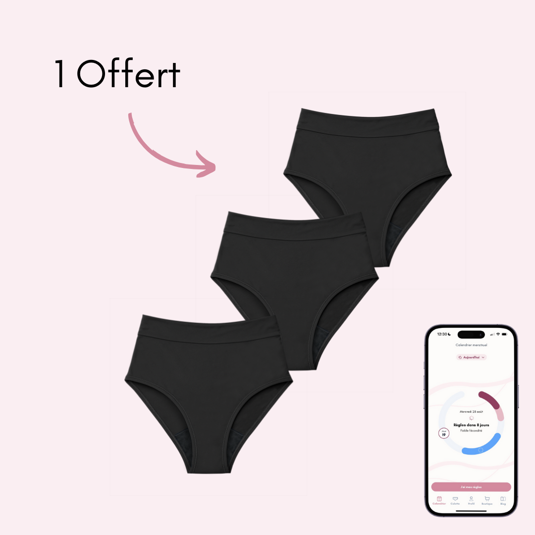 Maillot de bain menstruel taille haute ados Eléonore