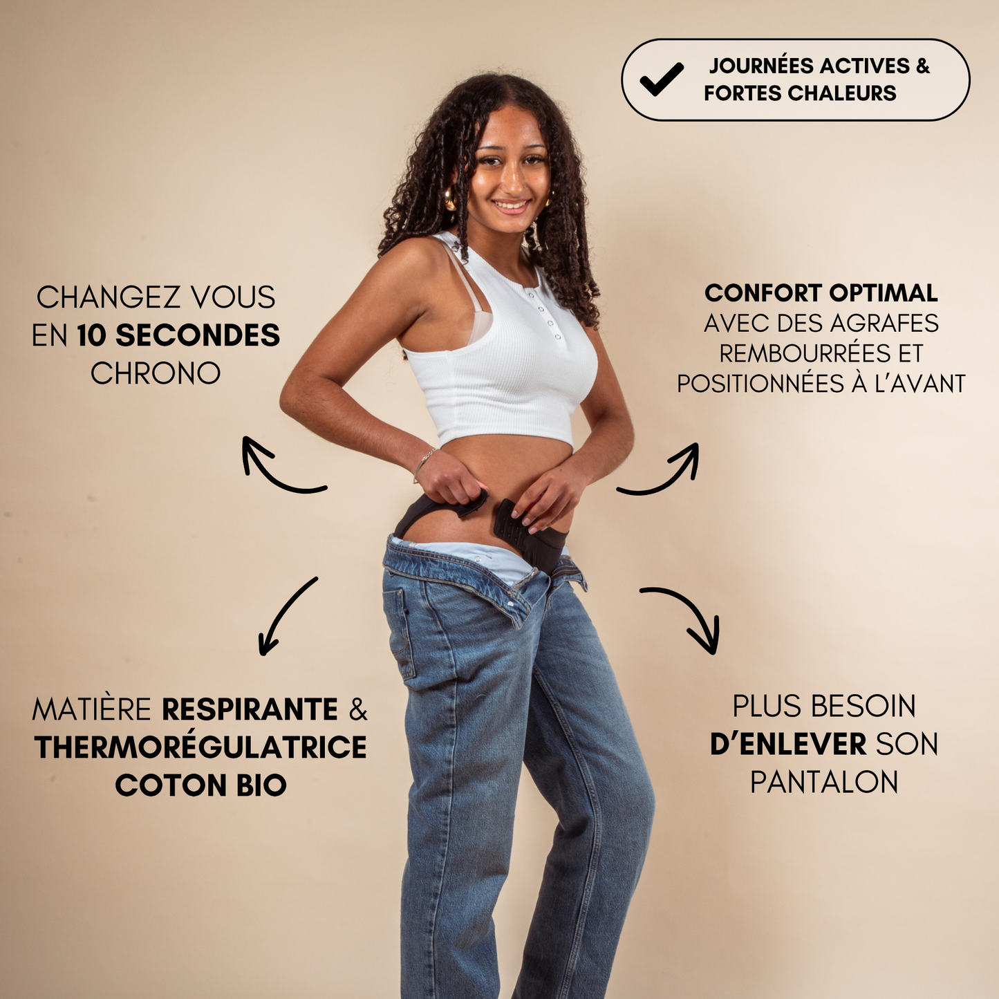 Culotte Menstruelle Ados Respirante Détachable Claire (Nouveauté)