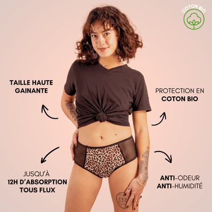 Culotte Menstruelle gainante Clara (taille haute)