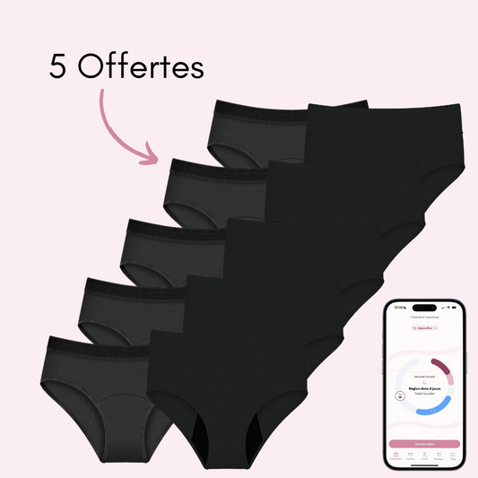 5 Céleste respirantes + 5 Léa Offertes