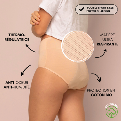 Culotte Menstruelle Respirante Céleste