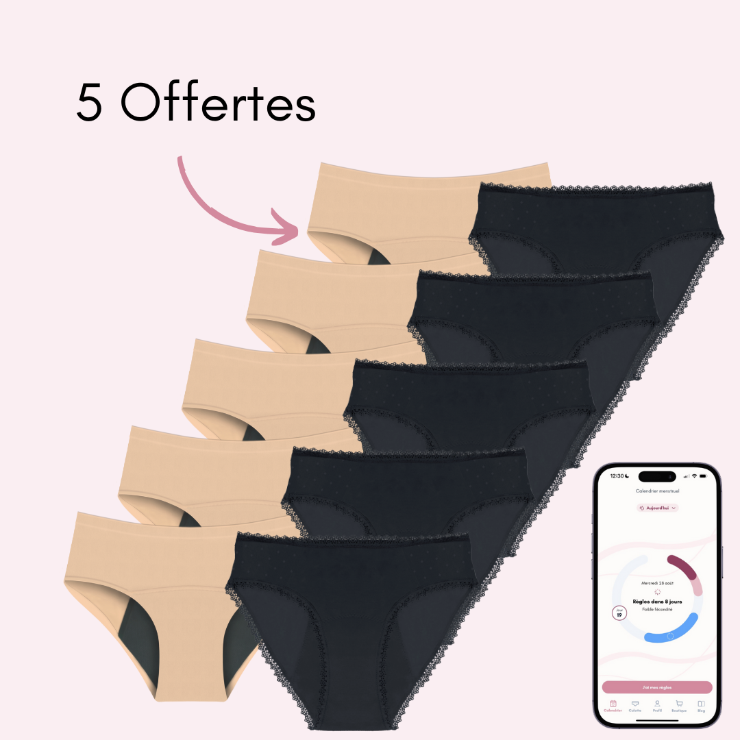 5 Manon + 5 Nina beiges (sans coutures) Offertes