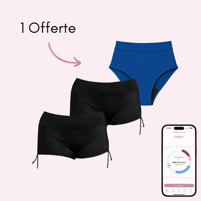 2 boxers Morgane + 1 Maillot Eléonore Offert