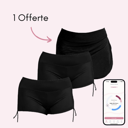 2 boxers Morgane + 1 Jupe de bain Maude Offerte
