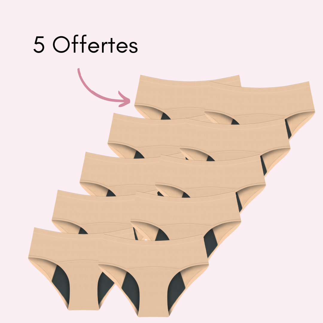 Culotte Menstruelle Ados Nina sans coutures (taille haute)