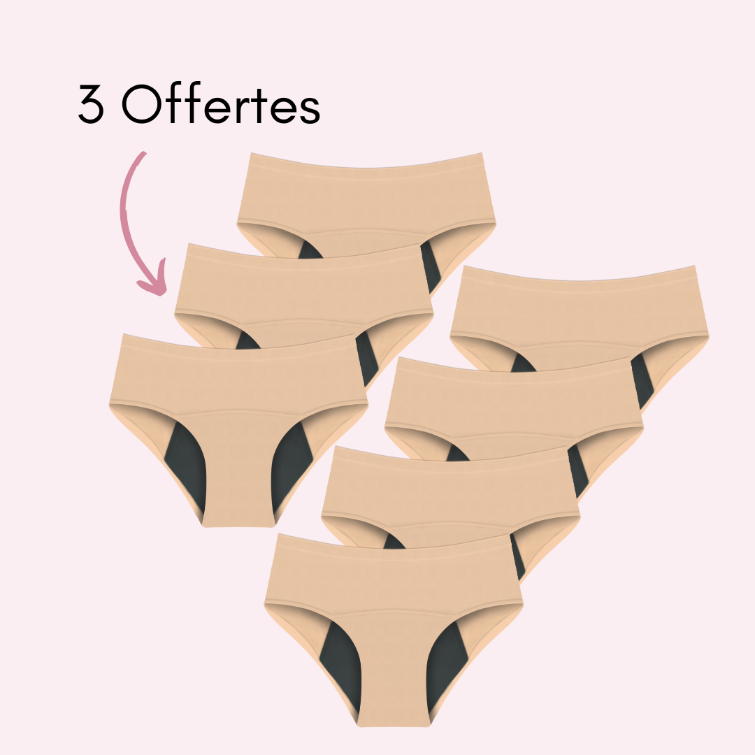Culotte Menstruelle Ados Nina sans coutures (taille haute)