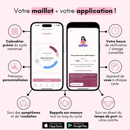 Maillot de bain menstruel Valentine (Nouveauté)